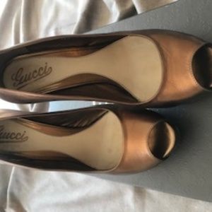 Gucci Light Bronze Stillettos size 38.5